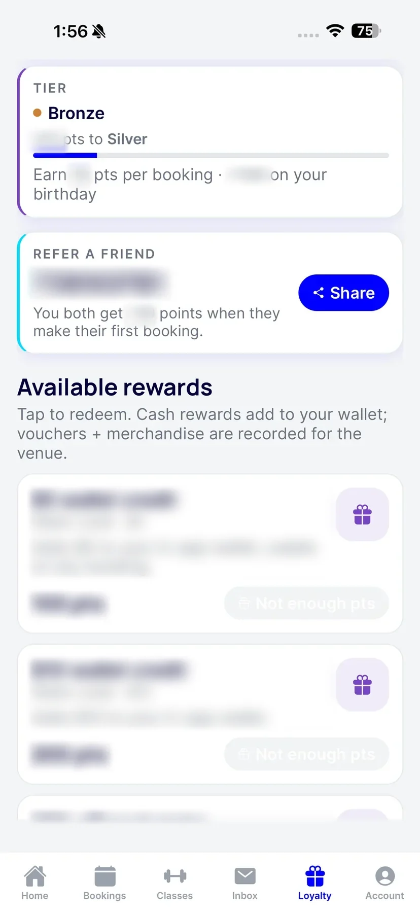 BDI Systems mobile app: rewards, wallet credit and points